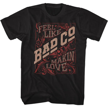 Bad Company-Makin Love-Black Adult S/S T-Shirt - Black