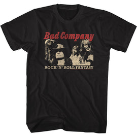 Bad Company-Rock N Roll Fantasy-Black Adult S/S T-Shirt - Black