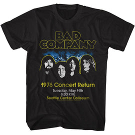 Bad Company-Bad Company Concert Return-Black Adult S/S T-Shirt - Black