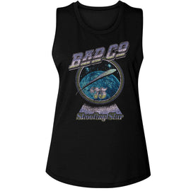 Bad Company-Bad Company Shooting Star Pastels-Black Ladies Muscle Tank-S - Black