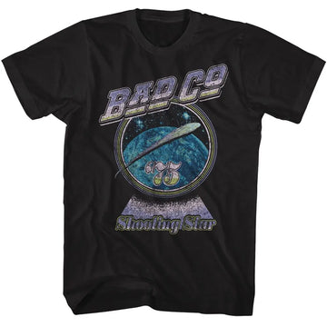 Bad Company-Bad Company Shooting Star Pastels-Black Adult S/S T-Shirt - Black