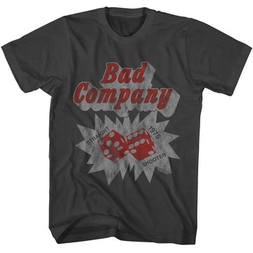 Bad Company-Bad Company Straight Shooter-Smoke Adult S/S T-Shirt - Smoke