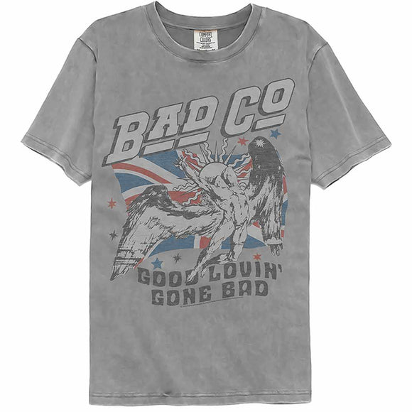 Bad Company Good Lovin Flag Gray Comfort Colors Adult T-Shirt