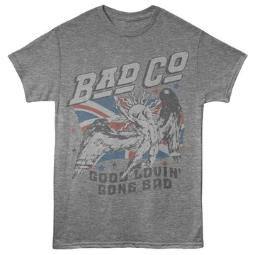 Bad Company-Bad Company Good Lovin Flag-Graphite Heather Adult S/S T-Shirt - Graphite Heather