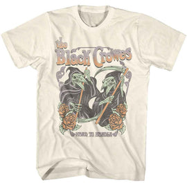 The Black Crowes-The Black Crowes Grim Reaper Crows-Natural Adult S/S T-Shirt - Natural