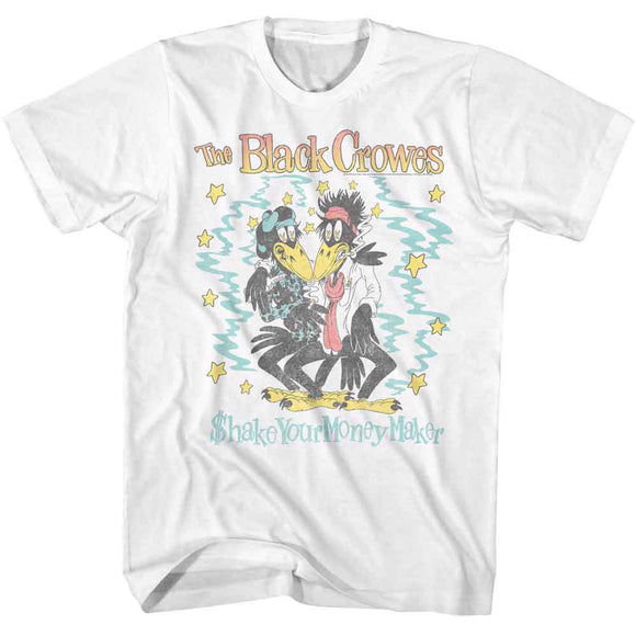 The Black Crowes-The Black Crowes Money Maker Mist-White Adult S/S T-Shirt - White