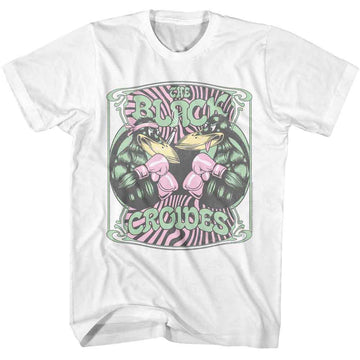 Black Crowes-Black Crowes Boxing-White Adult S/S T-Shirt - White