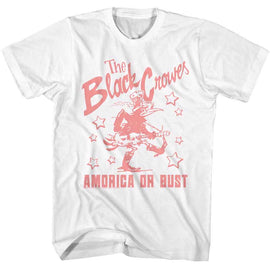 Black Crowes-Black Crowes Amorica Or Bust-White Adult S/S T-Shirt - White