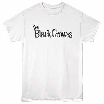 Black Crowes Distressed Logo White Adult T-Shirt