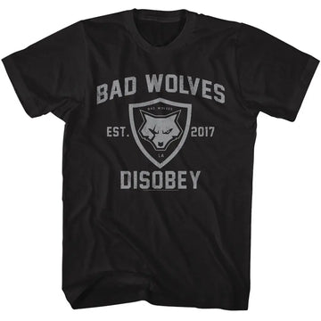 Bad Wolves-Bad Wolves Disobey-Black Adult S/S T-Shirt - Black