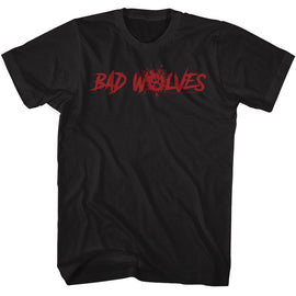 Bad Wolves-Bad Wolves Splatter-Black Adult S/S T-Shirt - Black