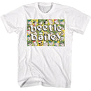 Beetle Bailey-Beetle Squares-White Adult S/S T-Shirt - White