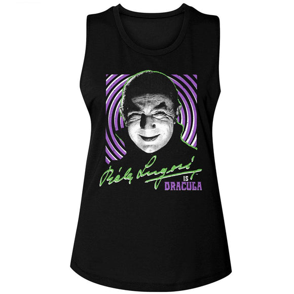 Bela Lugosi-Bela Lugosi Hypnotic-Black Ladies Muscle Tank-S - Black