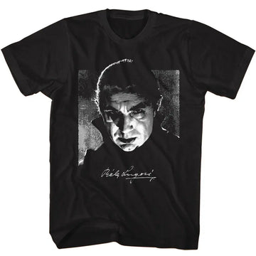 Bela Lugosi-Bela Lugosi Bw Photo And Signature-Black Adult S/S T-Shirt - Black