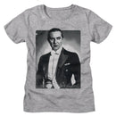 Bela Lugosi-Bela Lugosi Bw Portrait-Athletic Heather Ladies S/S T-Shirt - Athletic Heather
