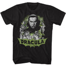 Bela Lugosi-Bela Lugosi Bw Comic Art-Black Adult S/S T-Shirt - Black