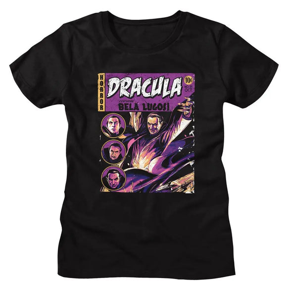 Bela Lugosi-Bela Lugosi Comic-Black Ladies S/S T-Shirt - Black