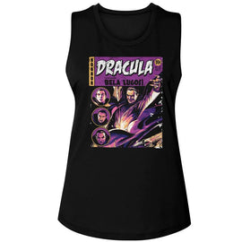 Bela Lugosi-Bela Lugosi Comic-Black Ladies Muscle Tank-S - Black