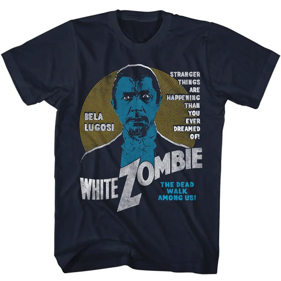 Bela Lugosi-Bela Lugosi White Zombie-Navy Adult S/S T-Shirt - Navy