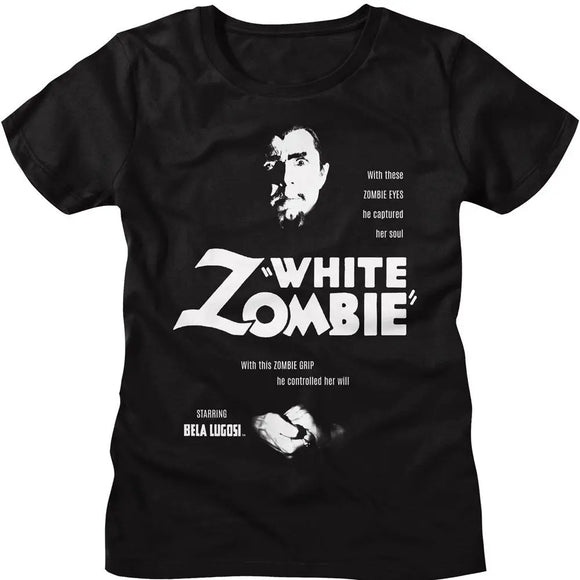 Bela Lugosi-Bela Lugosi W Zombie 1C-Black Ladies S/S T-Shirt - Black