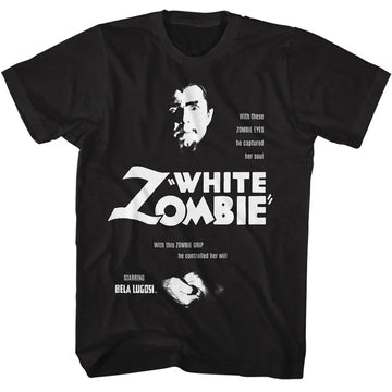 Bela Lugosi-Bela Lugosi W Zombie 1C-Black Adult S/S T-Shirt - Black