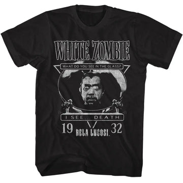 Bela Lugosi-Bela Lugosi White Zombie 1932-Black Adult S/S T-Shirt - Black