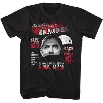 Bela Lugosi-Bela Lugosi Back From The Grave-Black Adult S/S T-Shirt - Black