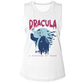 Bela Lugosi-Bela Lugosi Nightmare Of Terror-White Ladies Muscle Tank S - White