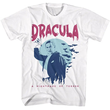 Bela Lugosi-Bela Lugosi Nightmare Of Terror-White Adult S/S T-Shirt - White