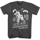 Bela Lugosi-Bela Lugosi Single Color Dracula With Bats-Smoke Adult S/S T-Shirt - Smoke