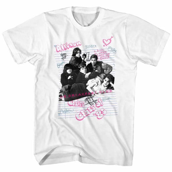 Breakfast Club-Group-White Adult S/S T-Shirt - White