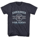 Breakfast Club-Shermer Hs-Navy Heather Adult S/S T-Shirt - Navy Heather