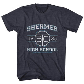 Breakfast Club-Shermer Hs-Navy Heather Adult S/S T-Shirt - Navy Heather