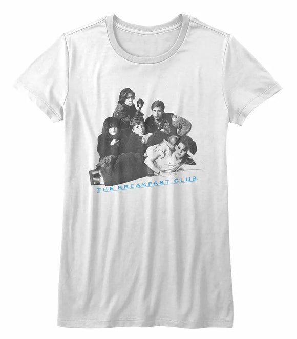 Breakfast Club-Group Shot-White Ladies S/S T-Shirt - White