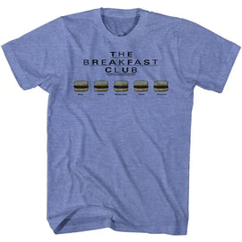 Breakfast Club-Sammiches-Light Blue Heather Adult S/S T-Shirt - Light Blue Heather