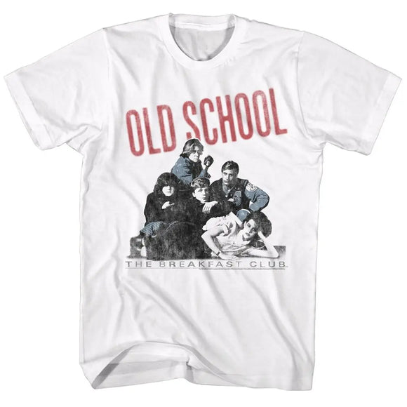 Breakfast Club-Old School-White Adult S/S T-Shirt - White