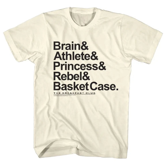 Breakfast Club-New Names-Natural Adult S/S T-Shirt - Natural