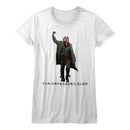 Breakfast Club-Fist Pump Cut Out-White Ladies S/S T-Shirt - White