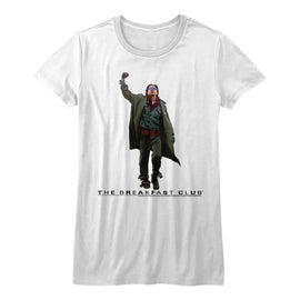 Breakfast Club-Fist Pump Cut Out-White Ladies S/S T-Shirt - White