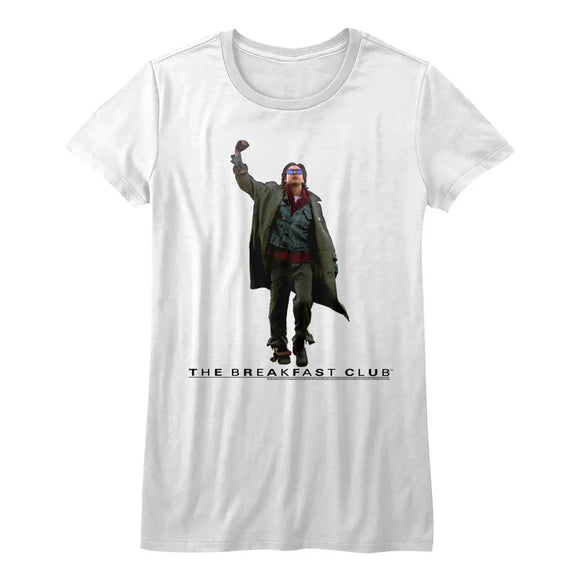 Breakfast Club-Fist Pump Cut Out-White Ladies S/S T-Shirt - White