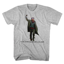 Breakfast Club-Fist Pump Cut Out-Gray Heather Adult S/S T-Shirt - Gray Heather
