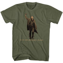 Breakfast Club-Vintage Guy-Military Green Adult S/S T-Shirt - Military Green