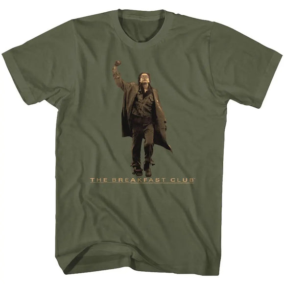 Breakfast Club-Vintage Guy-Military Green Adult S/S T-Shirt - Military Green