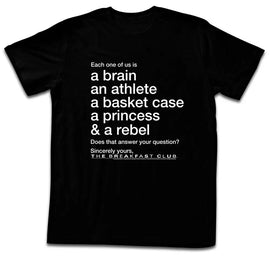 Breakfast Club-Breakfast Club Question-Black Adult S/S T-Shirt - Black