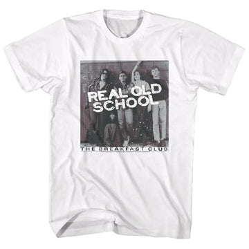 Breakfast Club-Real Old School-White Adult S/S T-Shirt - White