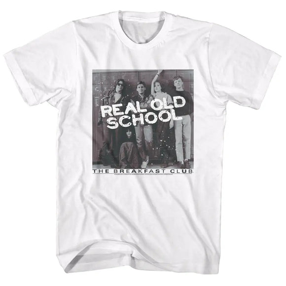Breakfast Club-Real Old School-White Adult S/S T-Shirt - White