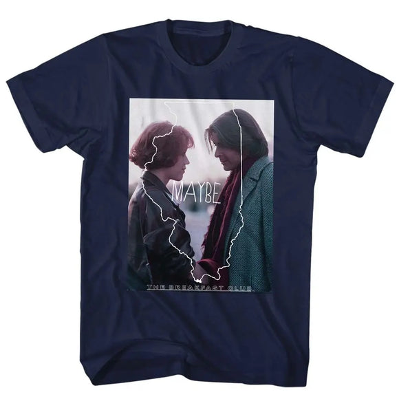 Breakfast Club-Maybe-Navy Adult S/S T-Shirt - Navy