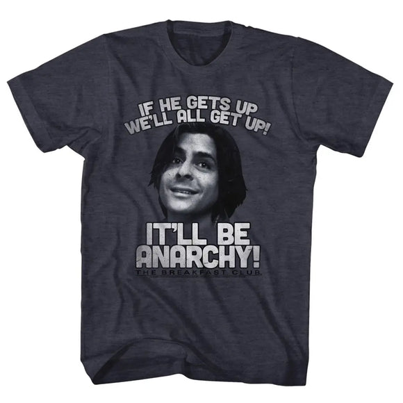 Breakfast Club-Anarchy-Navy Heather Adult S/S T-Shirt - Navy Heather