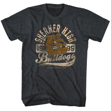 Breakfast Club-Bulldog-Black Heather Adult S/S T-Shirt - Black Heather