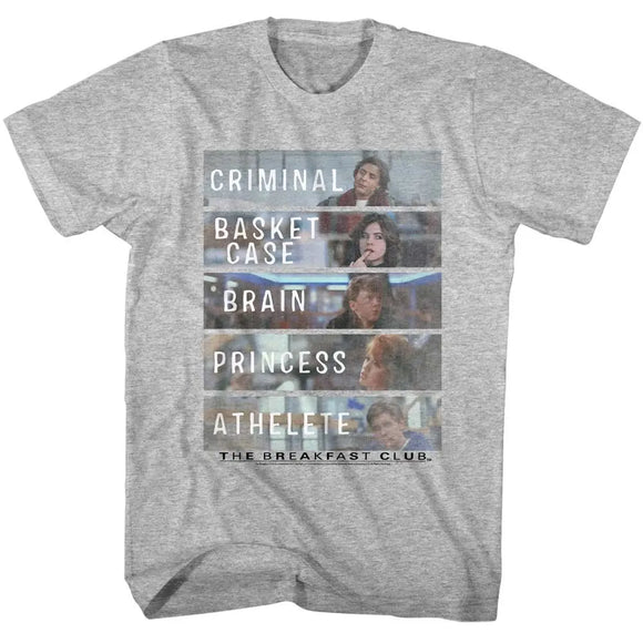 Breakfast Club-Bf Club-Gray Heather Adult S/S T-Shirt - Gray Heather